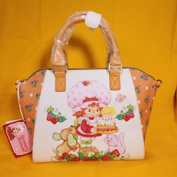 Loungefly Strawberry Shortcake & Friends Birthday Cake Satchel Handbag NEW - Picture 1 of 13